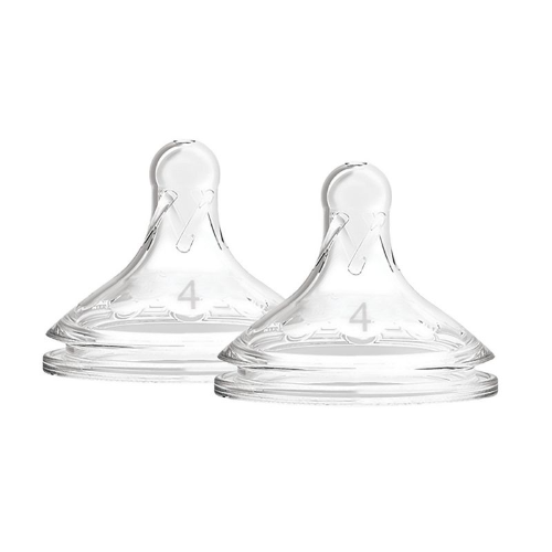 Level 4 Wide-Neck Silicone Options+ Nipple. 2-Pack