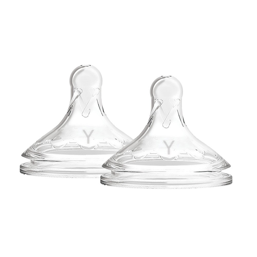 Y-Cut Wide-Neck Silicone Options+ Nipple. 2-Pack