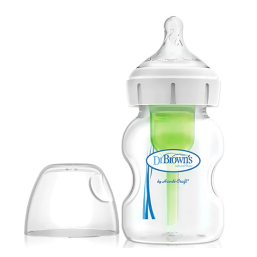 5 oz/150 ml Glass Wide-Neck Options+ Bottle. 1-Pack