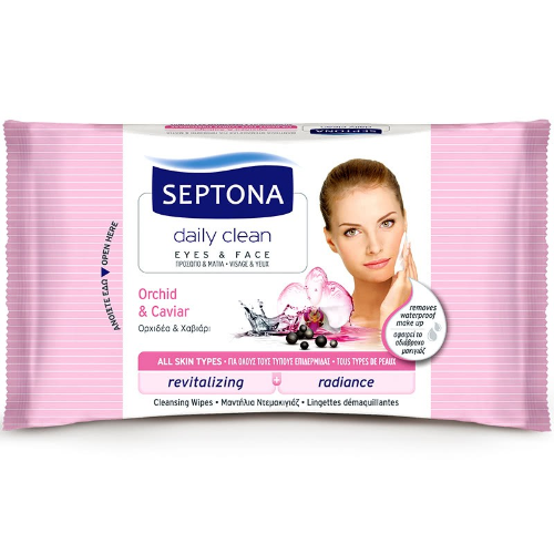 SEPTONA COSMETIC WIPES with ORCHID  collagen #20 1312 6026-4562/6200