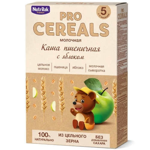 Nutrilak premium - porridge with milk. wheat with apple /5 months+/ 0991