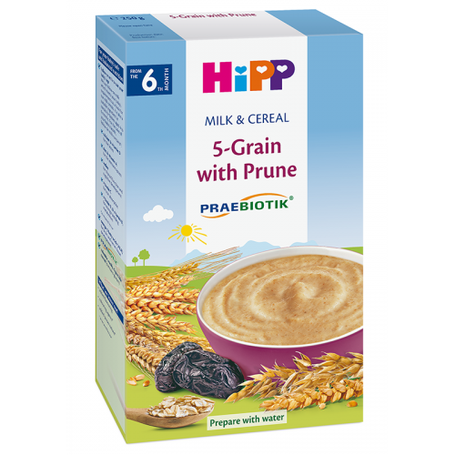 Hipi - porridge with milk 5 grains black plum /6 months+/ 250g 2918/2918-02