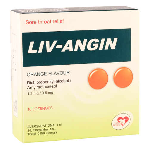 LiV-Angin  lozenges with raspberry tab #16