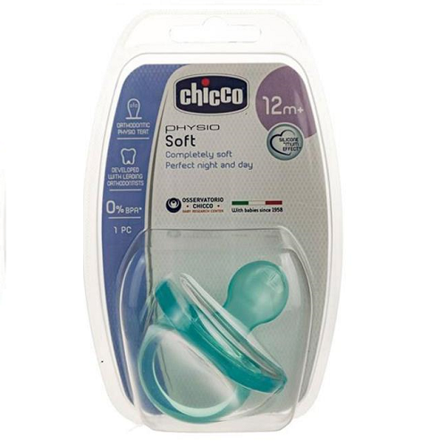 Pacifier Silicone Soft Blue / 12 months +