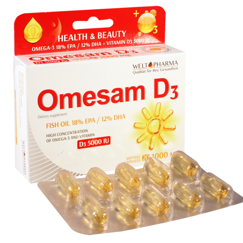 Omesam D-3 caps 5000mg #20