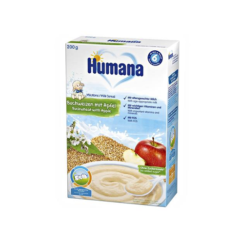 Humana - Porridge Milk Buckwheat Apple /6 months+/ 200g 775580