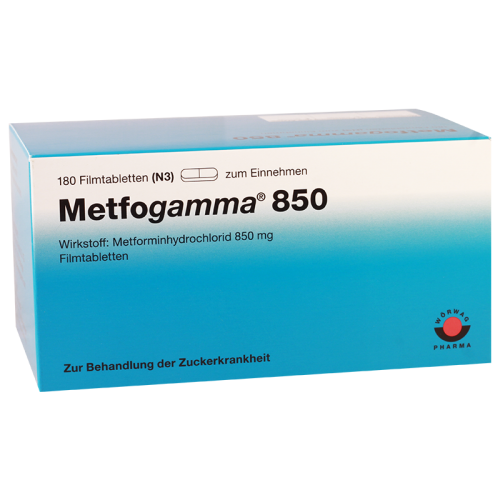 Metfogamma tab 850mg #180