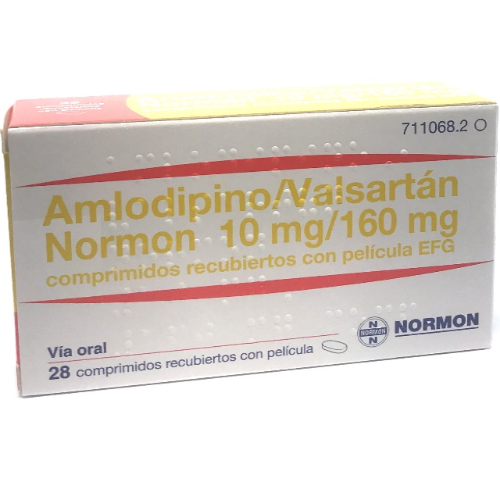 Amlodipino/Valsartan Normon tab 10mg+160mg #28