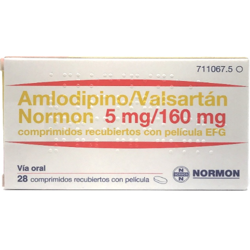 Amlodipino+Valsartan Normon tab 5mg+160mg #28