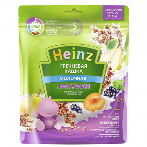 4600689605273 Heinz - porridge with milk Lakomaya buckwheat. pear. apricot. currant 170g 5273