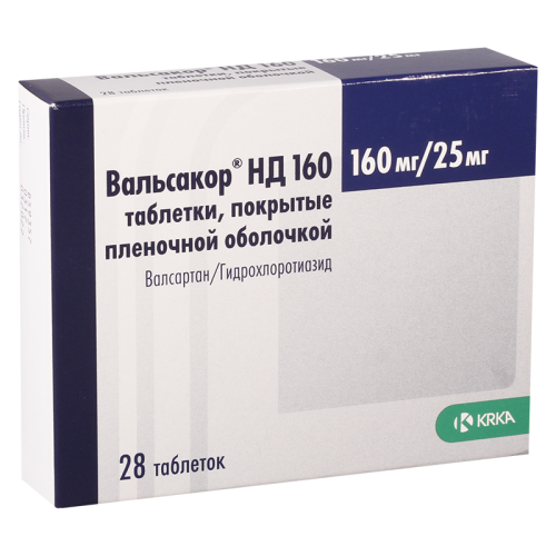 Valsacor HD tab 160mg+25mg #28