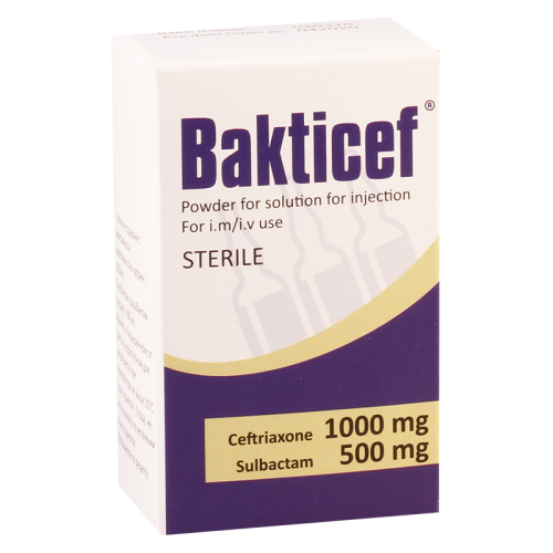 Bacticef powder for inection i/m i/v 1000mg+500mg #1