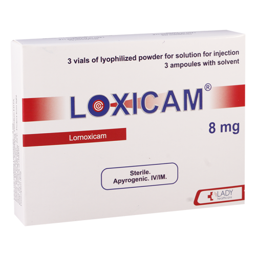 Loxicam lyphilized powder for solutoon for injection i/m i/v 8mg #3