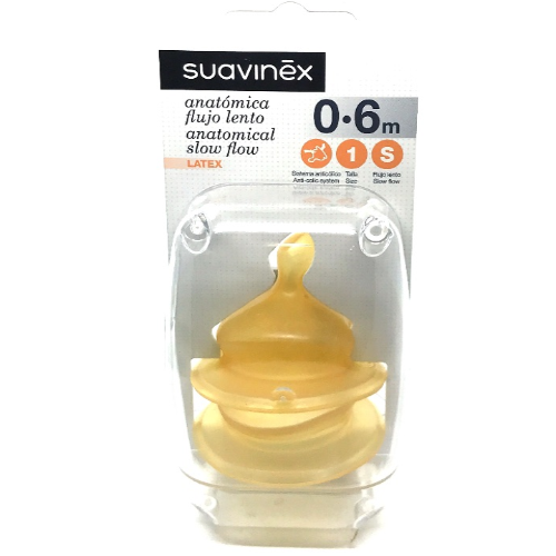 SUAVINEX  WIDE NECK ANATOMICAL LATEX TEAT S1S 2U 6848