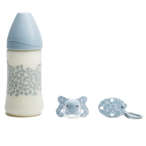 SUAVINEX KIT. BOTTLE 270ML + SOOTHER + HOLDRER BLUE SCOTTISH( 09058/4865 )