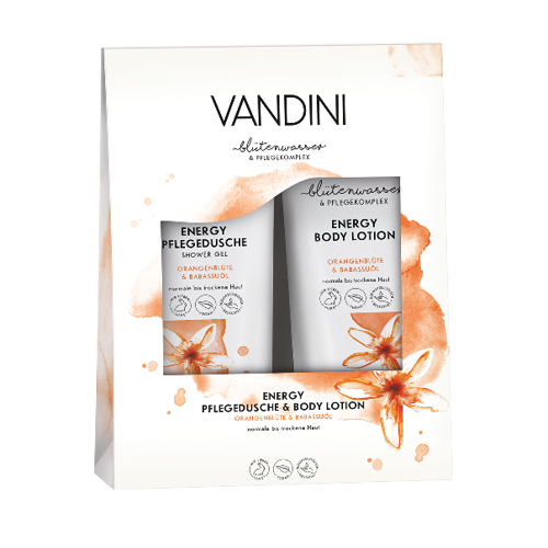 VANDINI - ENERGY Duo Shower Gel  Body Lotion Orange Blossom  Babassu Oil 2X200ml 0130/0832