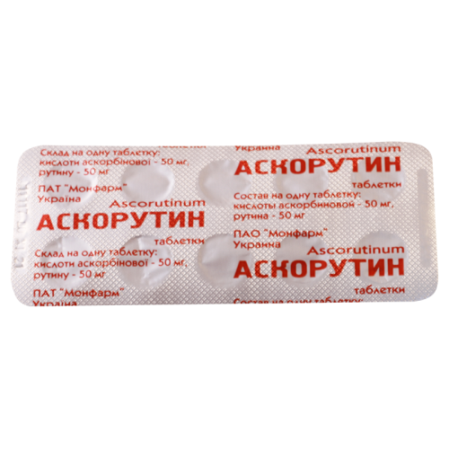 Ascorutin tab 50mg+50mg #10