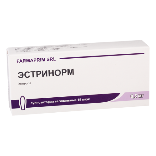 Estrinorm vaginal supp 0.5mg #15