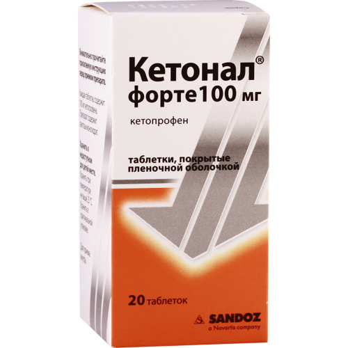 Ketonal forete tab 100mg #20