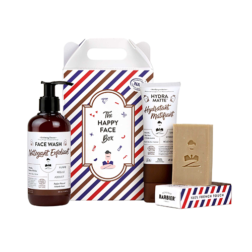 Monsieur Barbier Coffret HAPPY FACE . Hydra Matte 75 / Face Wash 250  / Rhassoul Soap  100