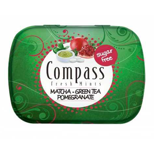 Compass Matcha Green Tea Pomegranate Mints