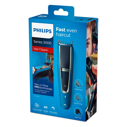 Philips - hair and beard trimmer machine washable HC5612/15 4540/7835