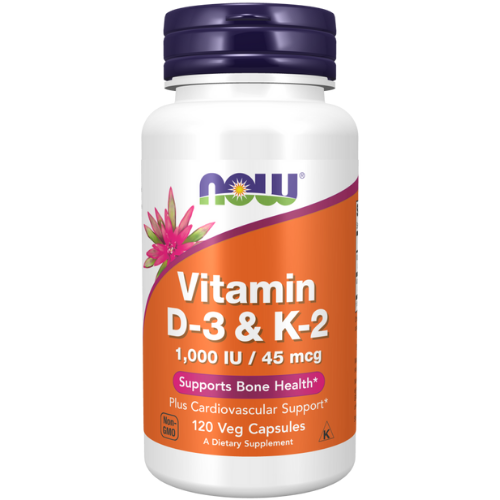 NOW VIT D3 / K2 1000 IU/45 MCG CAPS #120