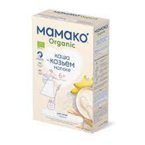 MAMAKO ORGANIC rice cereal with banana and goat milk 200 g.