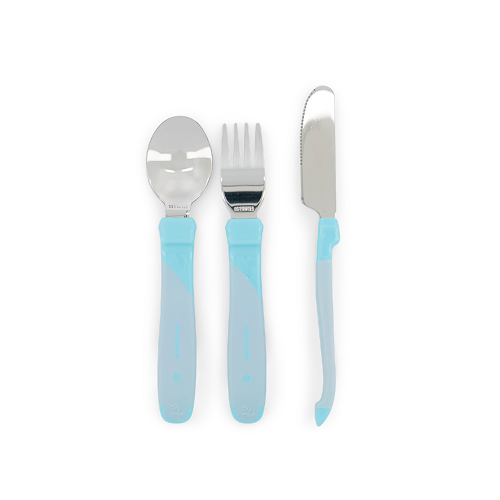 Twistshake Learn Cutlery Stainless Steel 12+m Pastel Blue