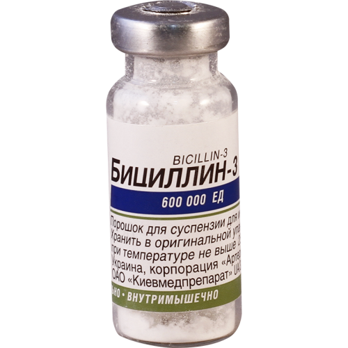 Bicillinum-3 powder  susp for injection 600000g IU in vial #1