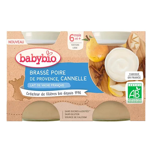 Babybio - Brassé Cows milk Pear Cinnamon Jar