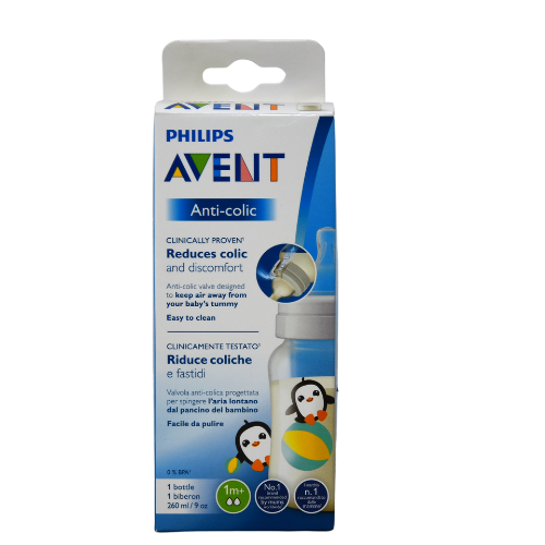 Philips AVENT Anti-colic bottle 260ml Penguin. 1m+