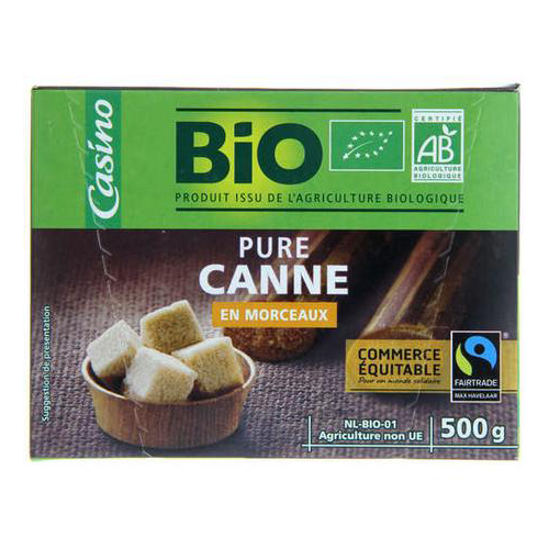 CANE SUGAR MAX HAVELAAR 500G CO BIO