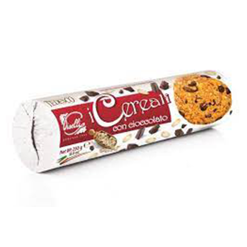 TEDESCO - Cereal biscuits with dark chocolate Chips 250gr.