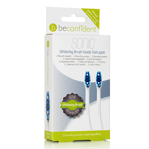 Beconfident Sonic Toothbrush heads 2-pack. Whitening white