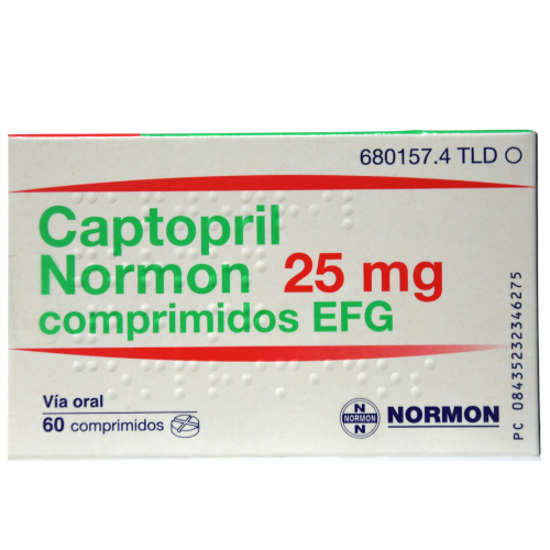 Captopril NORMON 25 mg #60 tablets