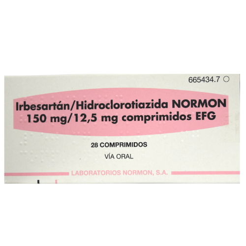 Irbesartan+Hydroclorotiazide NORMON 150mg/12.5mg tablets #28