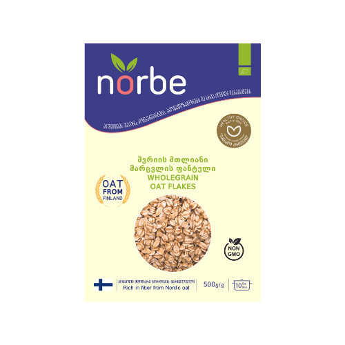 Norbi - Porridge whole grain oat flakes 500g