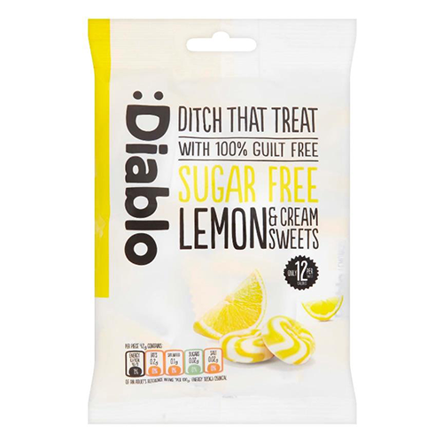 Diablo SF Lemon  Cream Sweets 75g