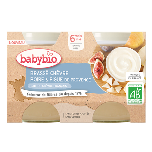 Babybio - Brass Goats milk Pear Fig Jar
