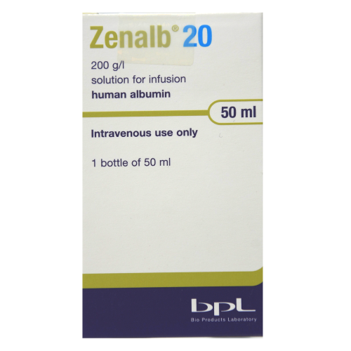 Zenalb 20 20% 50ml solution for I.V. injection glass vial №1