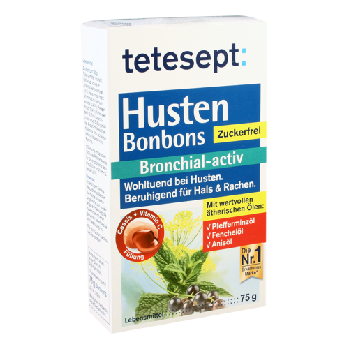 Tetesept Husten Bonbins (Cough Candy) Bronchial-active sugar-free 75g #15