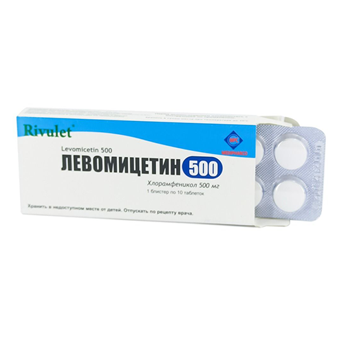 Laevomycetin tab 500mg #10