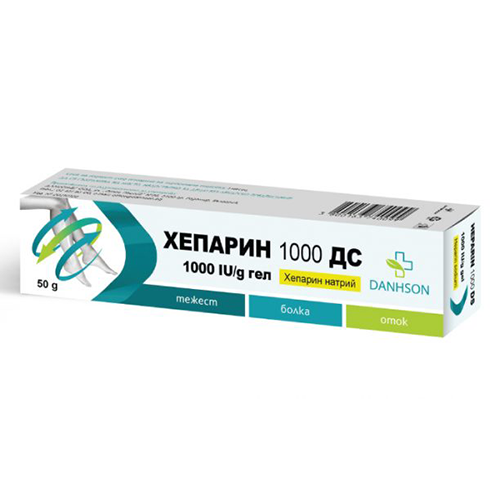 Heparin gel 1000 IU/gr 50.0