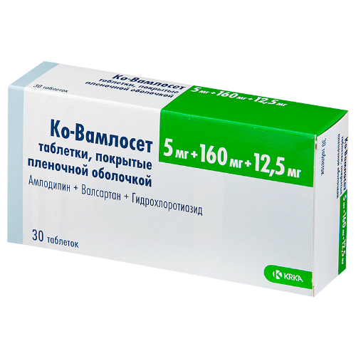 Co-Vamloset tab 5mg+160mg+12.5mg #30