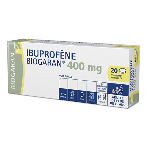 IBUPROFÈNE BIOGARAN® tab 400mg #20