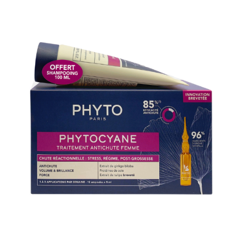 Phyto - Phytosian ampoule with phytoses against reactive hair loss for women. + Phytosian shampoo against hair loss for women. 8330 N12