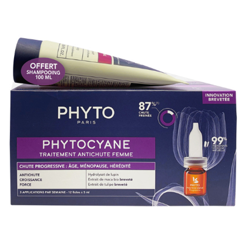 Phyto - Phytosian ampoule against hormonal hair loss for women. + Phytosian shampoo against hair loss for women. 8286 N12