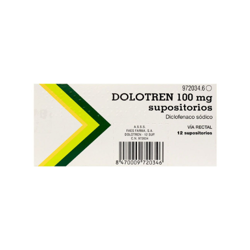 Dolotren rectal suppositories 100mg #12