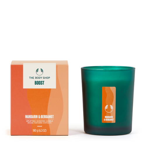 BOOST MANDARIN  BERGAMOT UPLIFTING SCENTED CANDLE 180G 37559